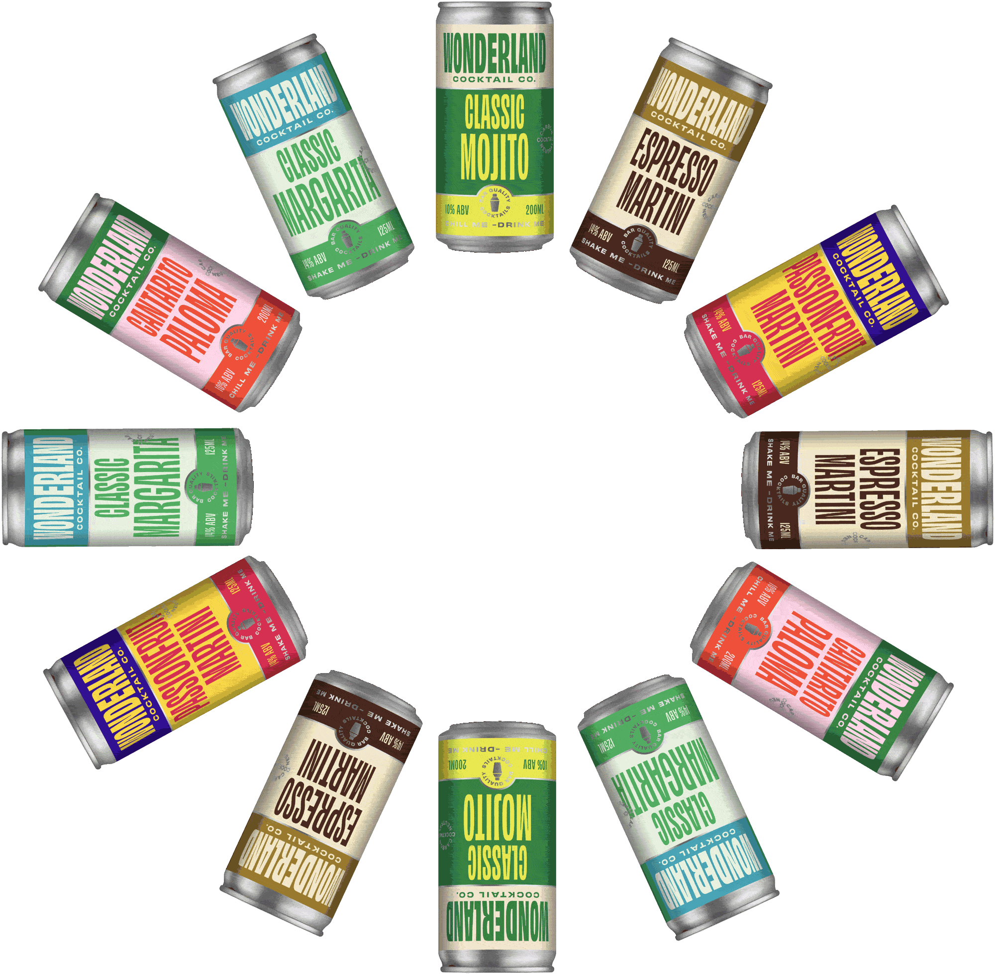 Range of cans in a circle